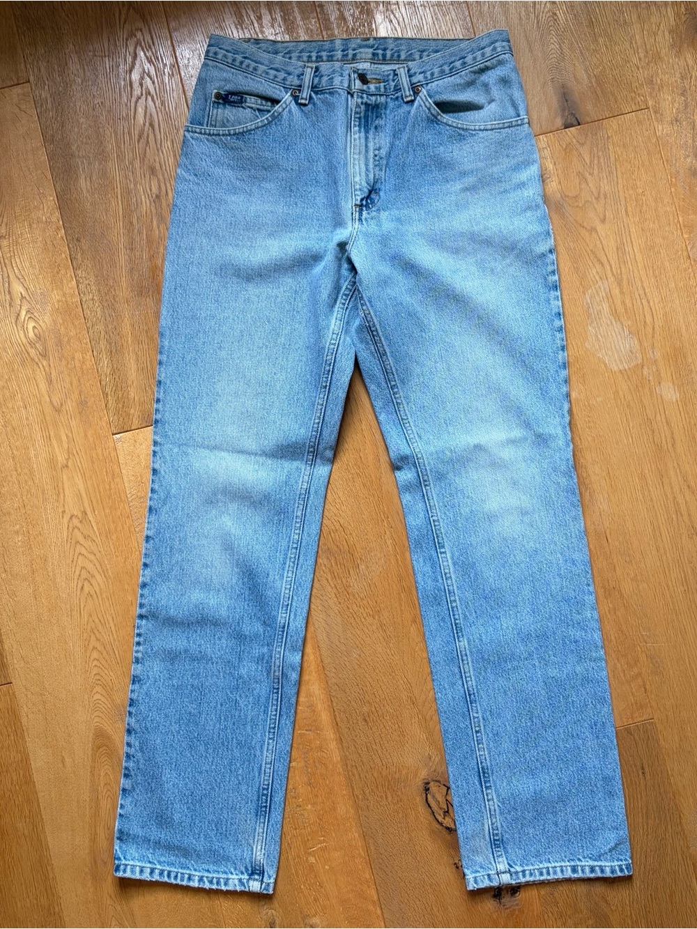 Vintage Lee Straight Leg Denim Jean • cotton • light wash